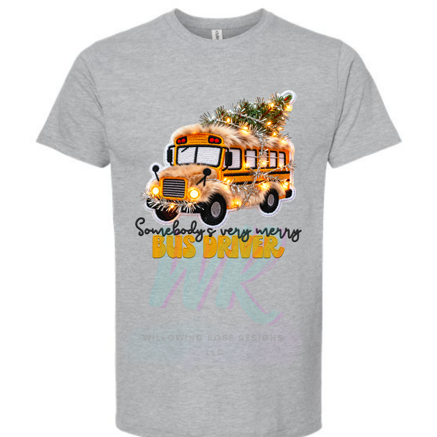 bus driver faux embroidery look