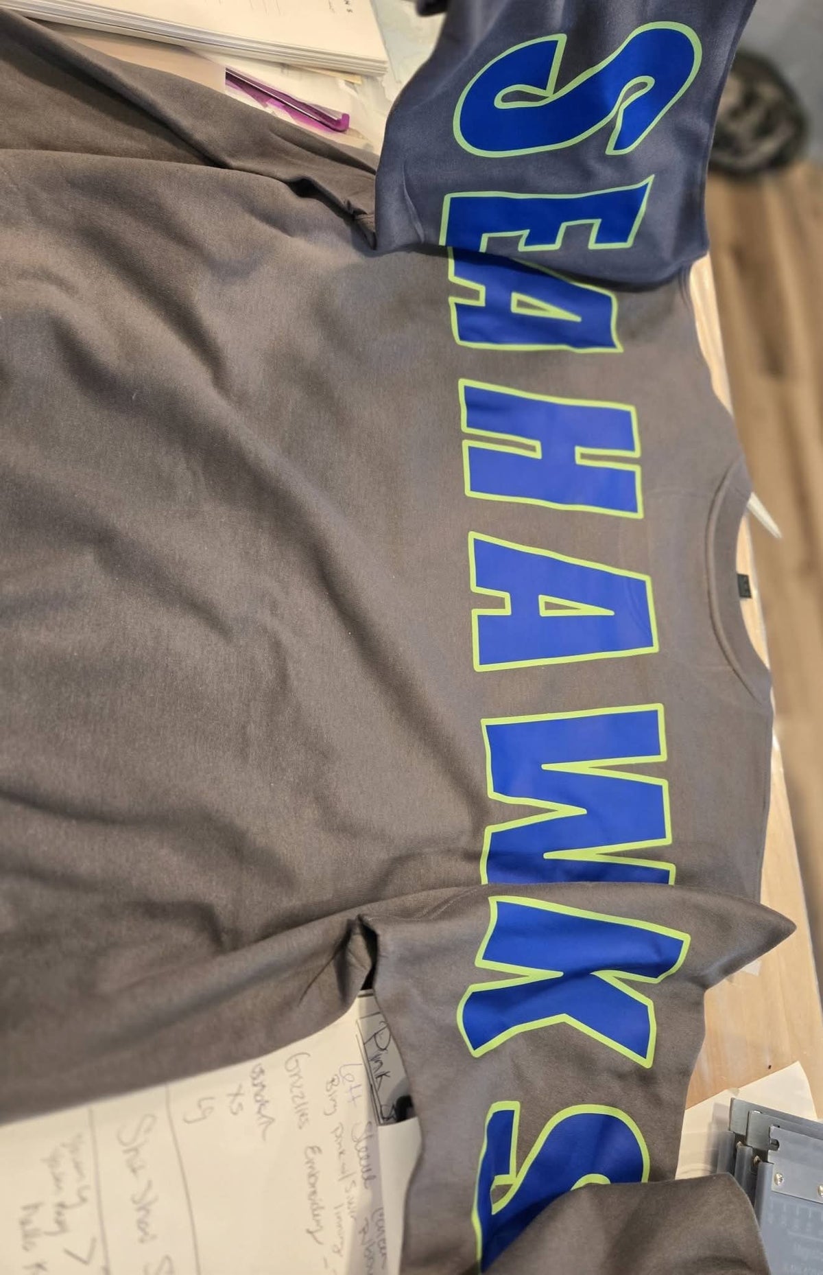Seahawks across the back