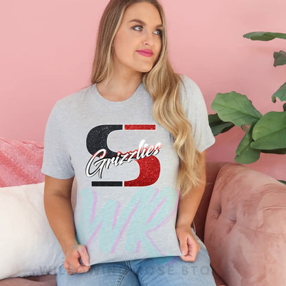 Sunnyside Grizzlies faux sparkle- spirit wear