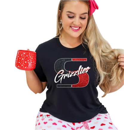 Sunnyside Grizzlies faux sparkle- spirit wear