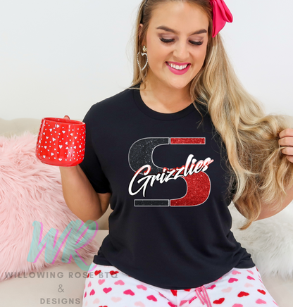 Sunnyside Grizzlies faux sparkle- spirit wear